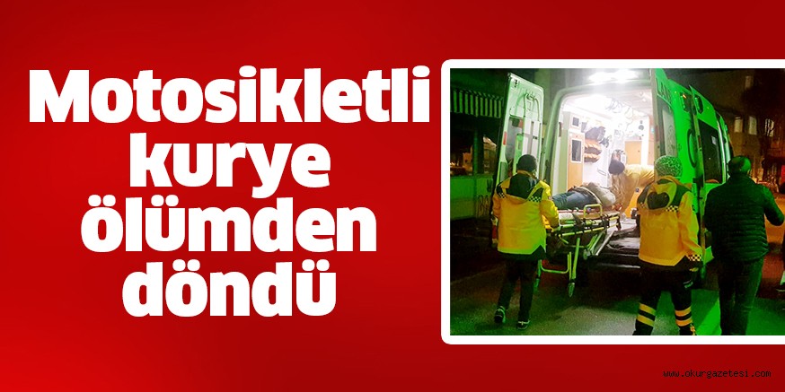 Motosiklet sürücüsü yaralandı