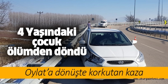2 Otomobilin çarpışması sonucu 4 yaşındaki çocuk yaralandı