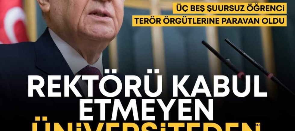 Bahçeli tepkisini dilegetirdi
