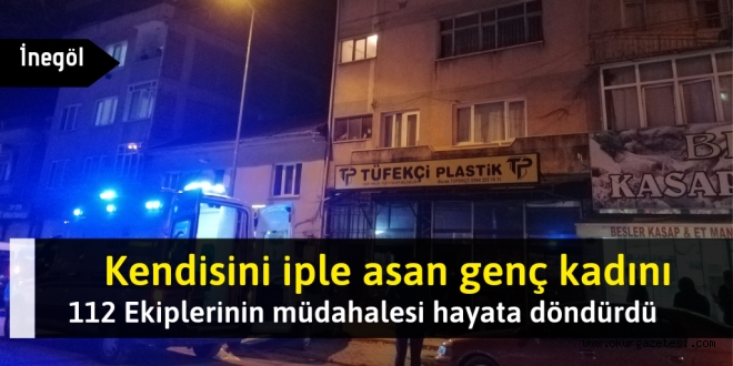 Genç kız kendini asarak canına kıymak istedi