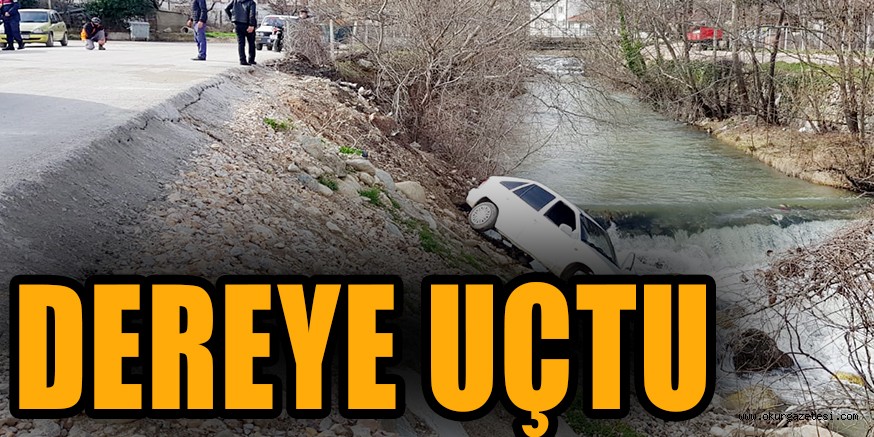 İnegöl’de dereye uçan araçta bir kişi hafif yaralandı