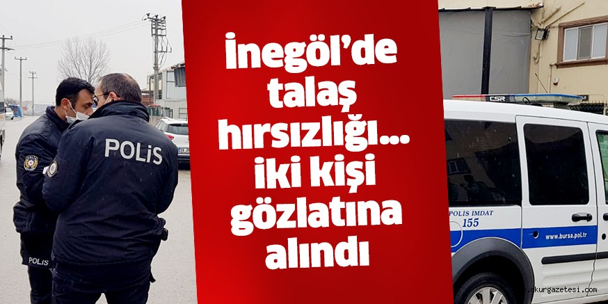 Kamyonet ile talaş çaldığı iddia edilen 2 kişi gözaltına alındı