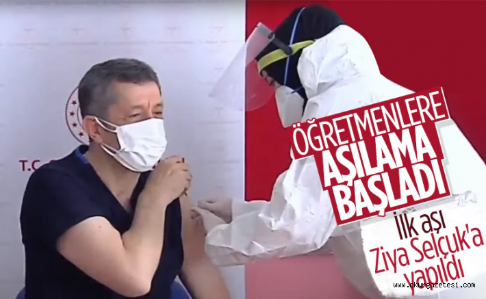 Öğretmenlere aşılama başladı.