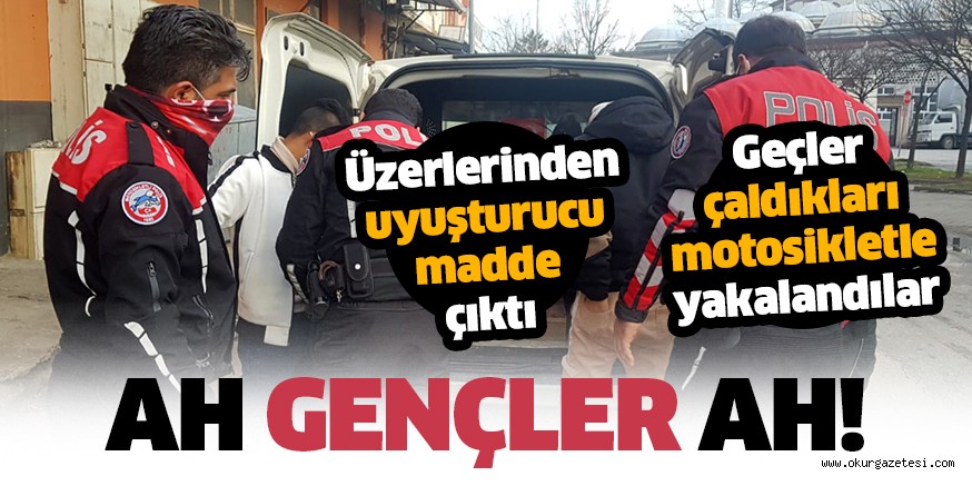 Polisler tarafından yakalanan hırsızların üzerinde uyuşturucu madde ele geçirildi