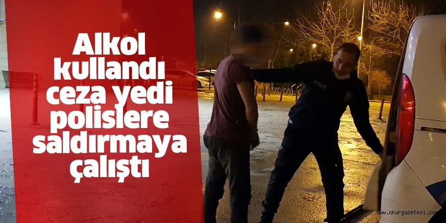 Polislere saldırmaya çalışan alkollü kişi gözaltına alındı