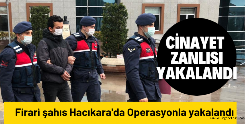 Cinayet zanlısı operasyonla yakalandı