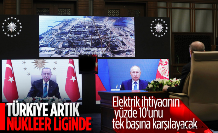 Cumhurbaşkanı Erdoğan ile Putin, Akkuyu Nükleer Santrali’nin yeni temelini birlikte attı
