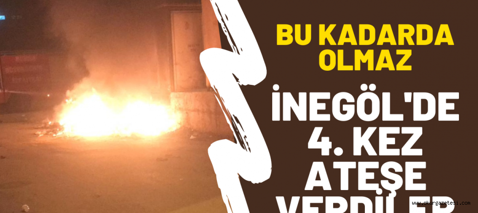 İnegöl’de çöp yangını