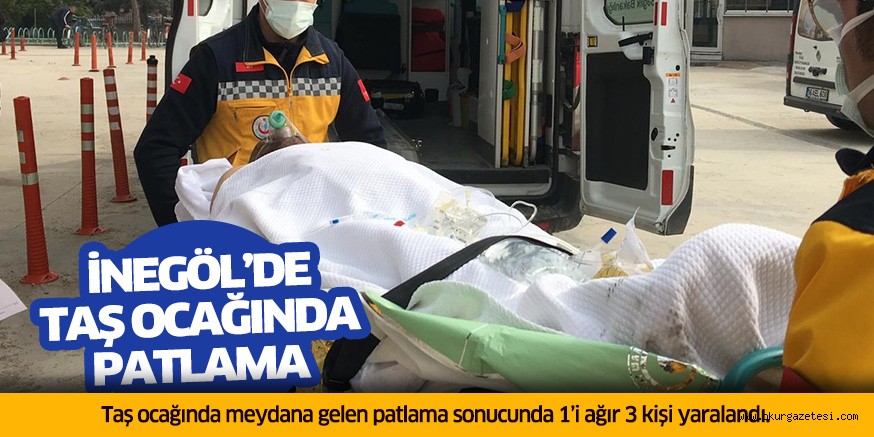 İnegöl’de taş ocağında patlama