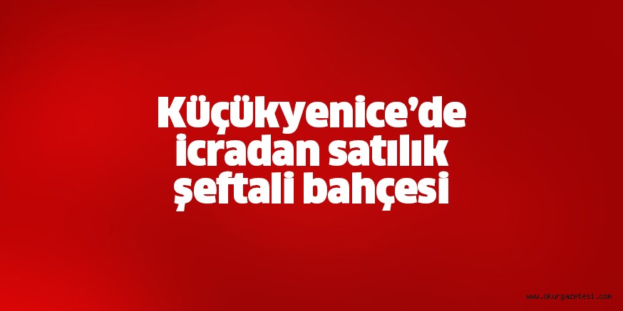 Küçükyenice’de icradan satılık şeftali bahçesi