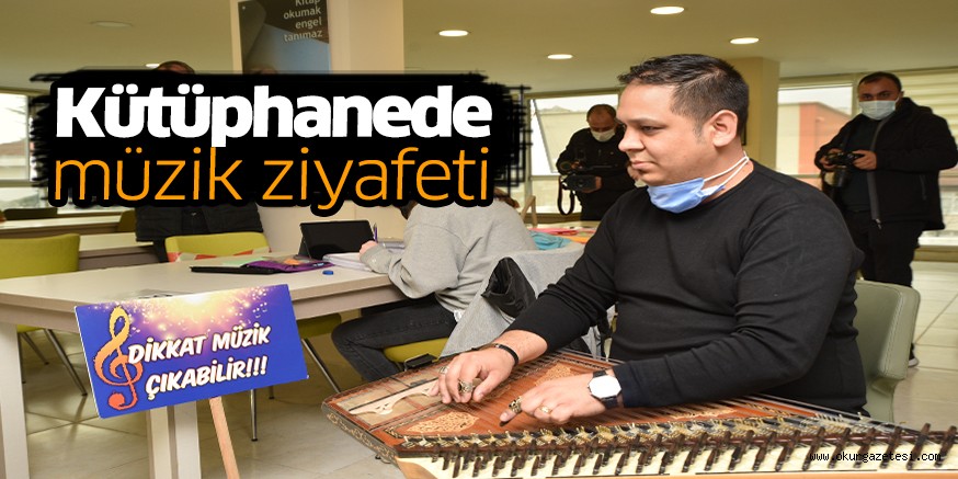 Kütüphanede müzik ziyafeti