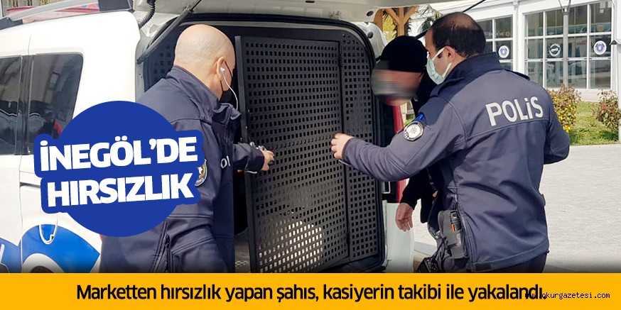 Marketten hırsızlık yapan şahıs, kasiyerin takibi ile yakalandı