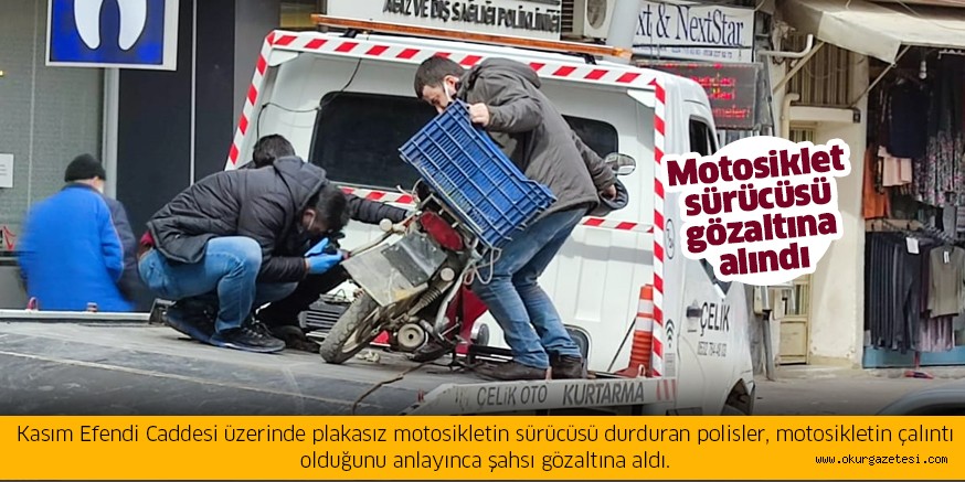 Motosiklet sürücüsü gözaltına alındı