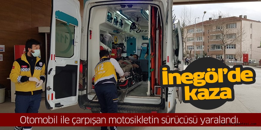 Otomobil ile çarpışan motosikletin sürücüsü yaralandı.