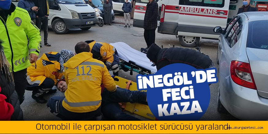 Otomobil ile çarpışan motosikletin sürücüsü yaralandı