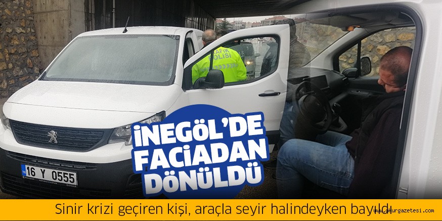 Seyir halindeki sürücü sinir krizi geçirerek bayıldı