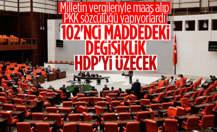 Siyasi Partiler Yasası’nın 102’nci maddesinde değişiklik yapılacak