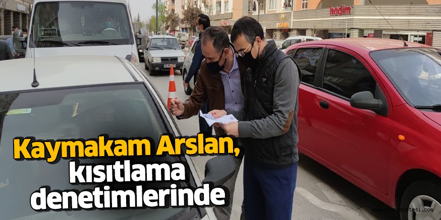 Kaymakam Arslan, kısıtlama denetimlerinde