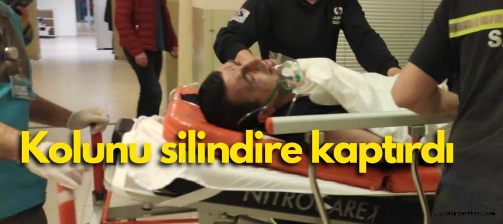 Kolunu tekstil silindirine sıkıştıran işçi yaralandı