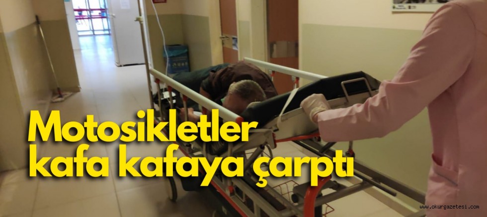 Motosikletlerin çarpışması sonucu 1 kişi yaralandı