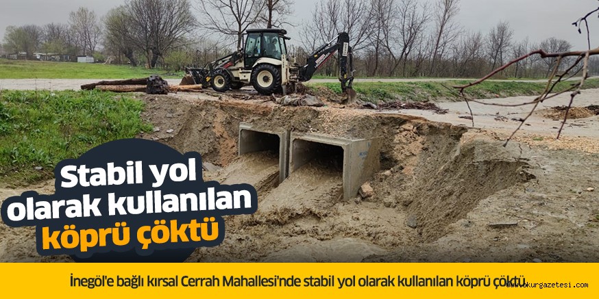 Stabil yol olarak kullanılan köprü çöktü