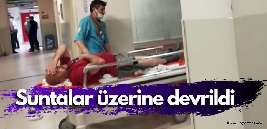Ayağına sunta düşen kişi hastanelik oldu