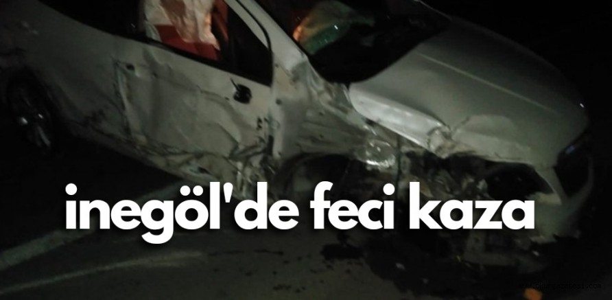 İnegöl’de bariyerlere çarparak sürüklenen otomobilin sürücüsü yaralandı