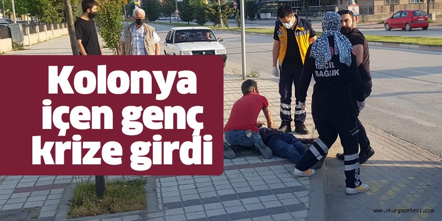 İnegöl’de kolonya içen genç krize girdi