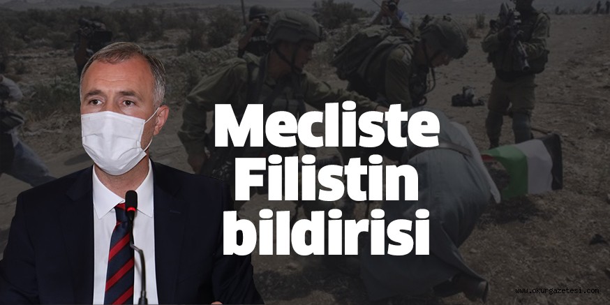 Mecliste Filistin bildirisi
