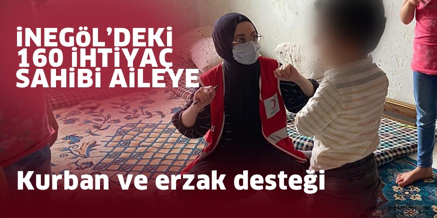 160 Aileye Kızılay’dan kurban ve erzak desteği