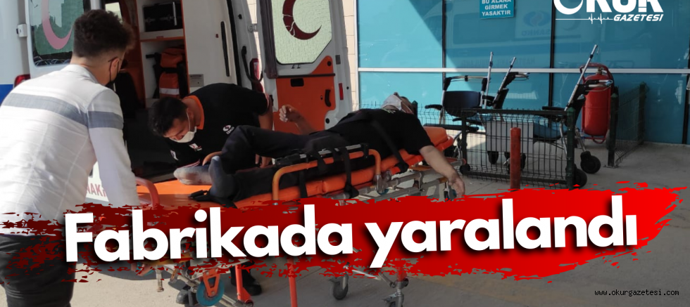 Fabrika içinde forklift çarptı