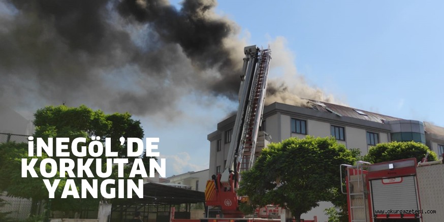 İnegöl’de bir öğrenci yurdunun çatısında çıkan yangın söndürüldü