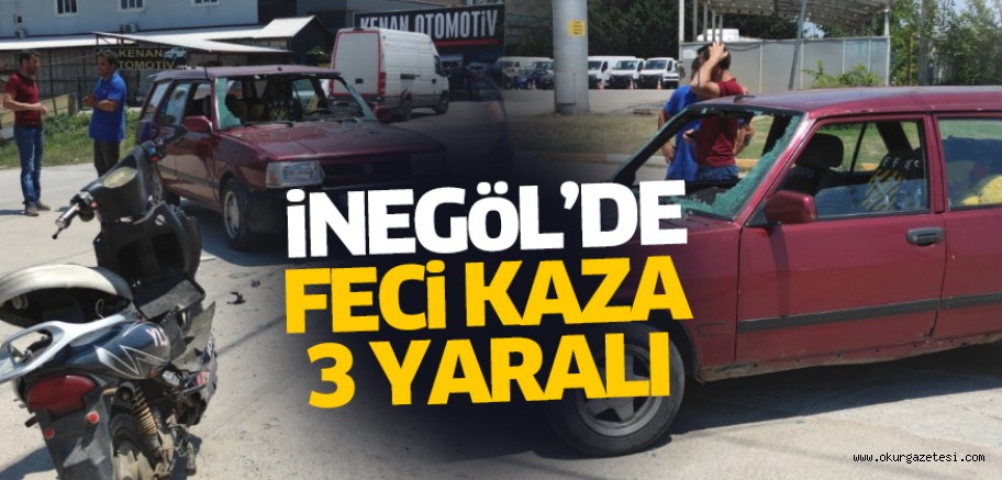 İnegöl’de korkutan kaza