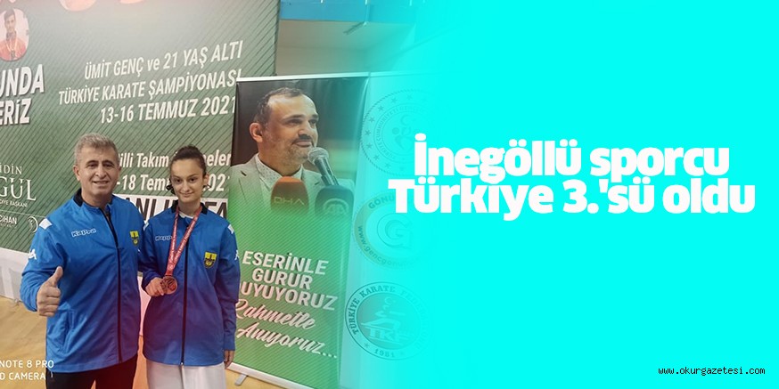 İnegöllü sporcu Türkiye 3.’sü oldu