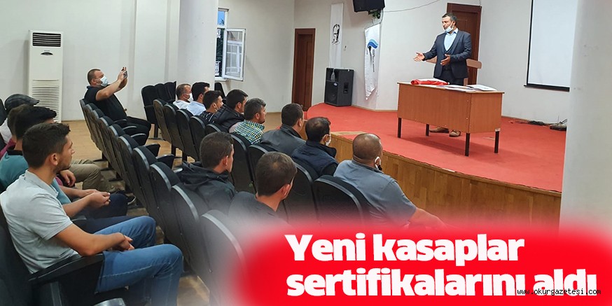Yeni kasaplar sertifikalarını aldı
