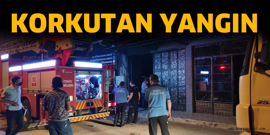 Demir doğrama atölyesinde yangın