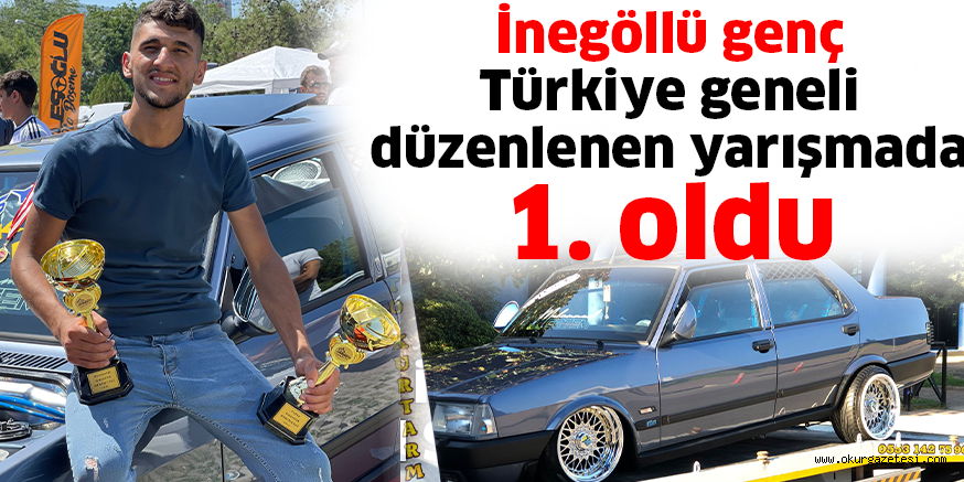 İnegöllü genç, Türkiye geneli düzenlenen yarışmada 1. oldu