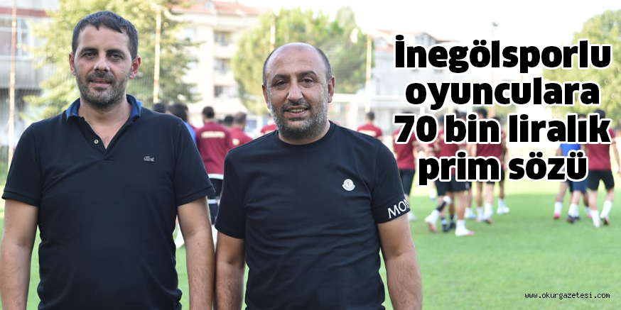 İnegölsporlu oyunculara 70 bin liralık prim sözü