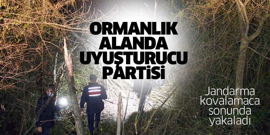 Ormanlık alanda uyuşturucu kullanan genç kovalamaca sonunda yakalandı