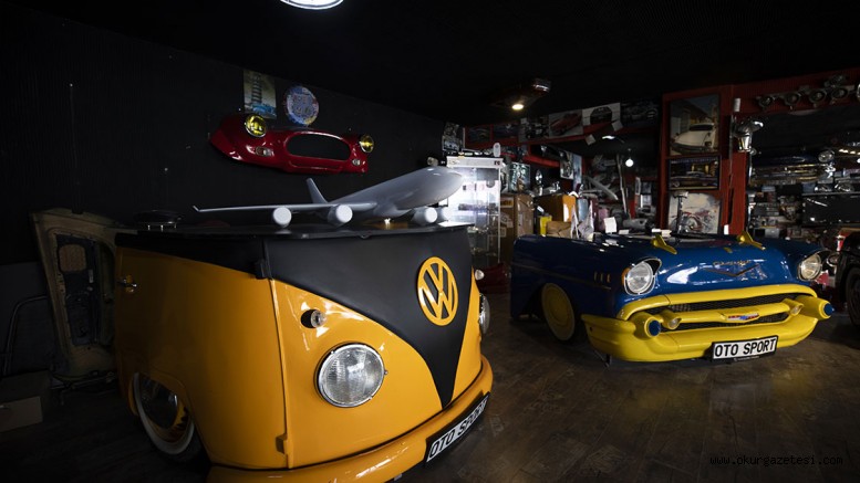 Dönemin klasik otomobilleri mobilyalara ilham oldu