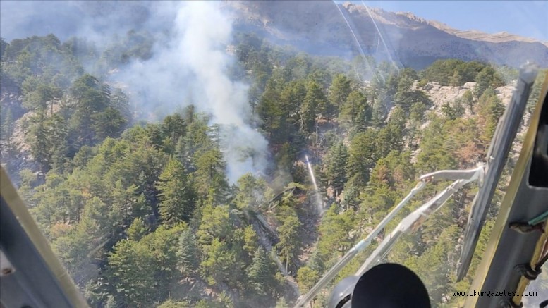 Manavgat’ta çıkan orman yangınına müdahale ediliyor