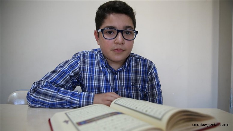 Mardin’de 8 ayda hafız olan 12 yaşındaki Bilal, Türkiye birincisi olmak için çalışıyor