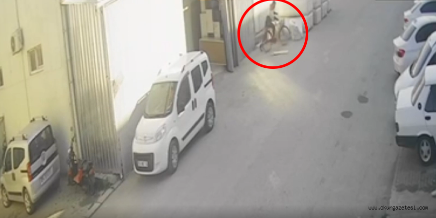 İnegöl’de bisiklet hırsızlığı güvenlik kameralarına yansıdı