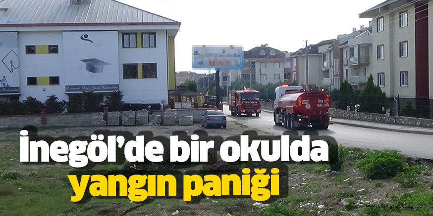 İnegöl’de okulun çatısında çıkan yangın söndürüldü