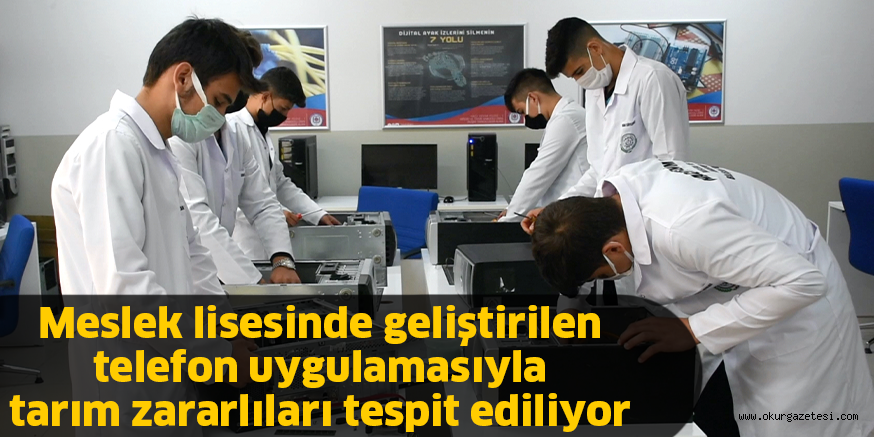 Meslek lisesinde geliştirilen telefon uygulamasıyla tarım zararlıları tespit ediliyor
