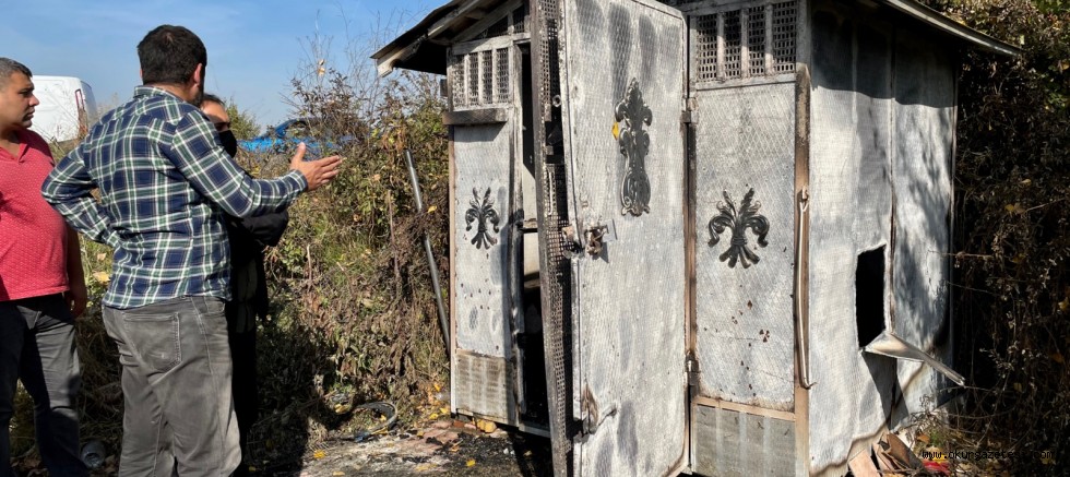 Bursa’da hırsızın girmeye çalıştığı kümeste çıkan yangında, 50 güvercin telef oldu