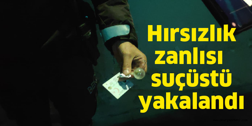 Hırsızlık zanlısı suçüstü yakalandı