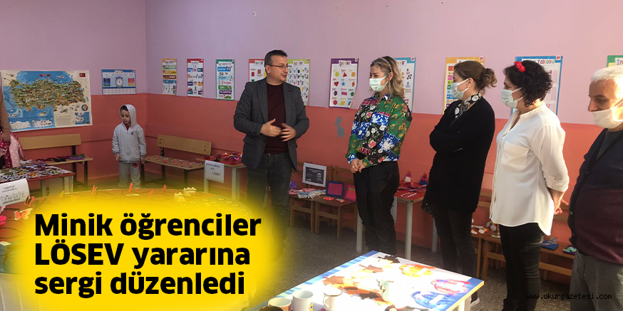 Minik öğrenciler LÖSEV yararına sergi düzenledi