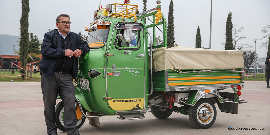 “Üçüncü çocuğum” dediği yarım asırlık triportöre gözü gibi bakıyor