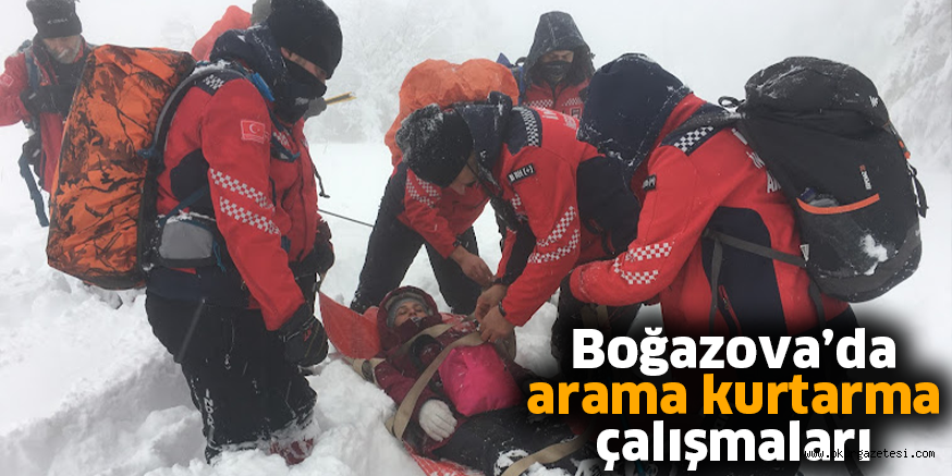 Boğazova’da arama kurtarma çalışmaları
